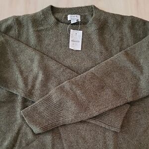 J. Crew Women's Olive Green Crewneck Sweater Size M Brand New With Tags